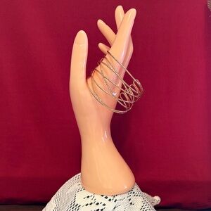 Elegant Gold Tone Spiral Bracelet